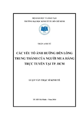 Luận văn: Yếu tố ảnh hưởng lòng trung thành khách hàng