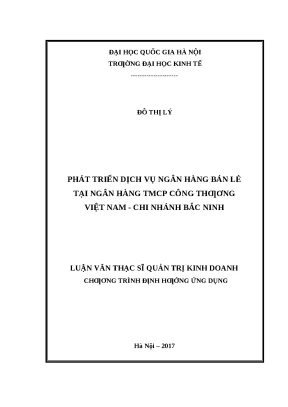 Phát Triển Dịch Vụ Ngân Hàng Bán Lẻ Tại VietinBank Bắc Ninh