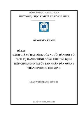 Đánh Giá Sự Hài Lòng Của Người Dân Đối Với Dịch Vụ Hành
