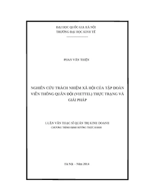 Nghiên cứu trách nhiệm xã hội của Viettel: Thực trạng và