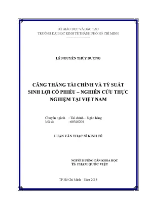 Nghiên cứu căng thẳng tài chính và tỷ suất sinh lợi cổ