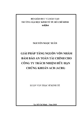 Giải pháp tăng nguồn vốn đảm bảo an toàn tài chính cho