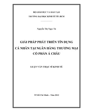 Giải pháp phát triển tín dụng cá nhân tại ngân hàng Á Châu