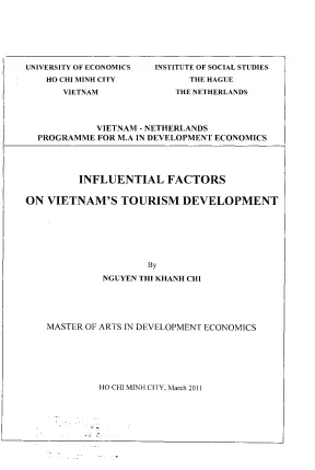 Luận văn yếu tố ảnh hưởng đến phát triển du lịch Việt Nam