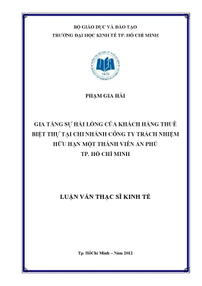 Gia Tăng Sự Hài Lòng Khách Hàng Thuê Biệt Thự Tại An Phú