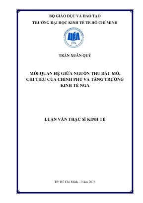 Luận văn: Thu dầu mỏ, chi tiêu & tăng trưởng kinh tế Nga