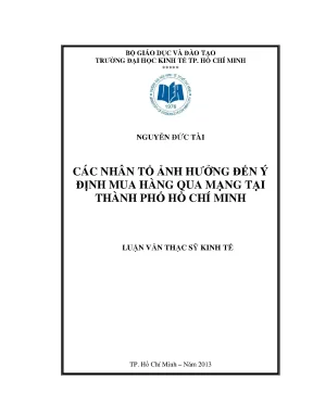 Những Nhân Tố Ảnh Hưởng Đến Ý Định Mua Hàng Qua Mạng Tại