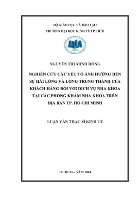 Nghiên cứu sự hài lòng và lòng trung thành của khách