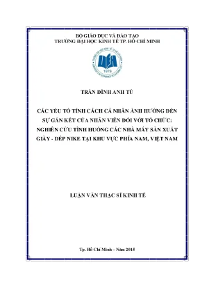 Tác động của tính cách cá nhân đến sự gắn kết nhân viên