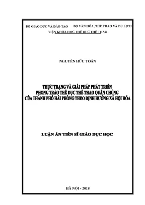 Phát triển TDTT quần chúng Hải Phòng: Thực trạng & Giải pháp