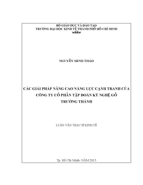 Giải pháp nâng cao năng lực cạnh tranh cho Công ty Cổ