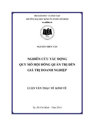 Quy mô HĐQT tác động đến giá trị doanh nghiệp - Luận văn