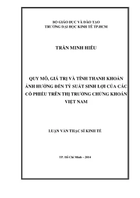 Tác động của quy mô, giá trị và tính thanh khoản đến tỷ