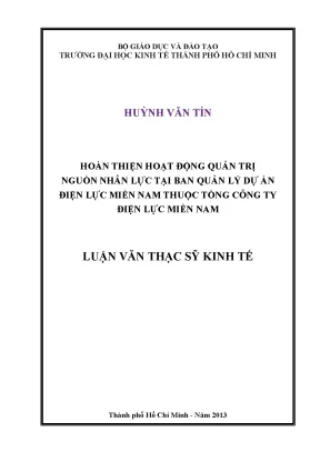 Luận văn: Hoàn thiện Quản trị Nhân lực tại Điện lực miền Nam