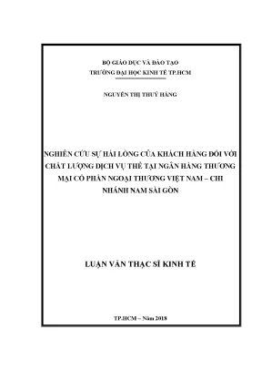 Nghiên cứu sự hài lòng của khách hàng với dịch vụ thẻ 