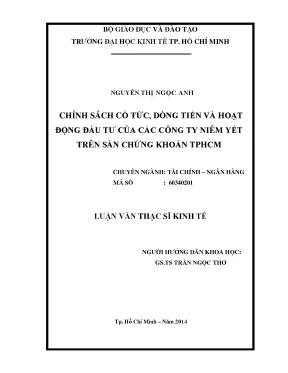 Chính sách cổ tức và dòng tiền trong đầu tư của công ty