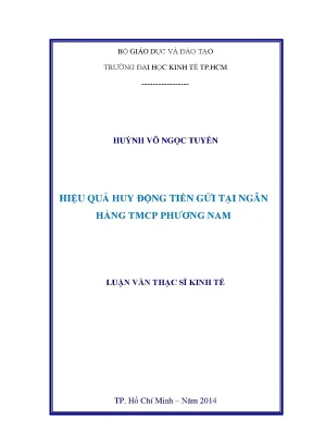 Luận văn: Huy động tiền gửi tại Ngân hàng Phương Nam (UEH)