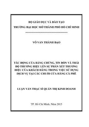 Tác động của bằng chứng và tin đồn đến thái độ thương