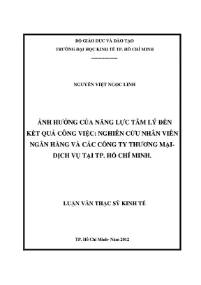 Năng Lực Tâm Lý và Kết Quả Công Việc: Nghiên Cứu Nhân