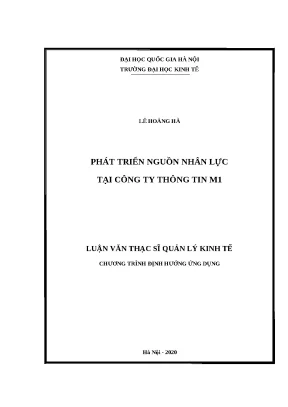 Luận văn Phát triển nguồn nhân lực tại Công ty Thông tin M1