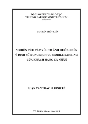 Nghiên cứu các yếu tố ảnh hưởng đến ý định sử dụng dịch