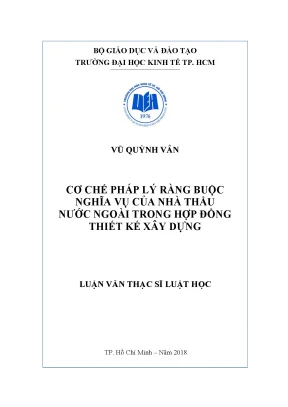 Cơ Chế Pháp Lý Ràng Buộc Nghĩa Vụ Nhà Thầu Nước Ngoài