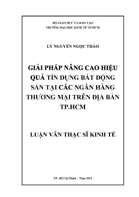 Giải pháp nâng cao hiệu quả tín dụng bất động sản tại TP.HCM