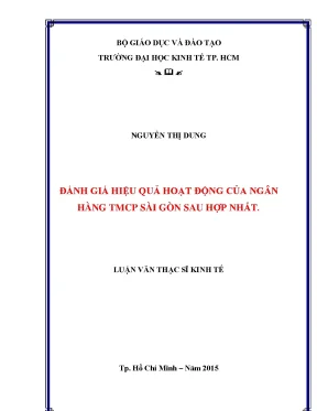 Luận văn: Đánh giá hiệu quả hoạt động SCB sau hợp nhất
