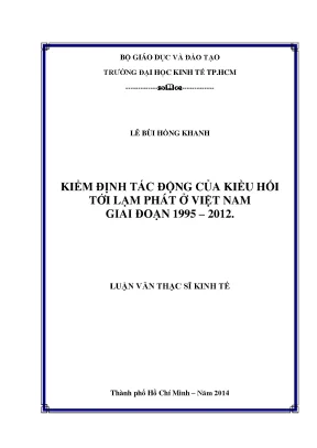 Tác động của kiều hối đến lạm phát ở Việt Nam (1995-2012)