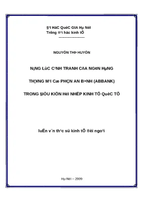 Luận văn năng lực cạnh tranh của ngân hàng ABBANK