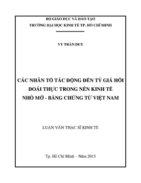 Các Nhân Tố Tác Động Đến Tỷ Giá Hối Đoái Thực Tại Việt Nam