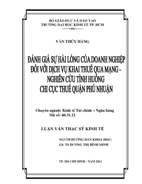 Đánh Giá Sự Hài Lòng Của Doanh Nghiệp Về Dịch Vụ Khai