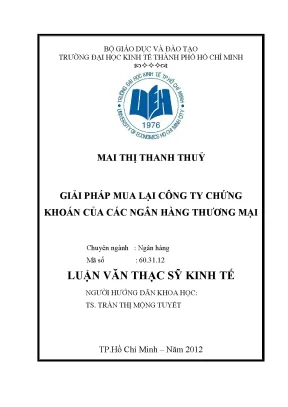 Giải pháp mua lại công ty chứng khoán cho ngân hàng
