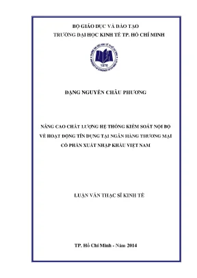 Nâng cao chất lượng kiểm soát nội bộ trong hoạt động tín