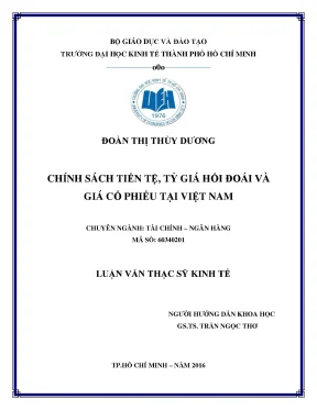 Nghiên cứu ảnh hưởng của chính sách tiền tệ và tỷ giá
