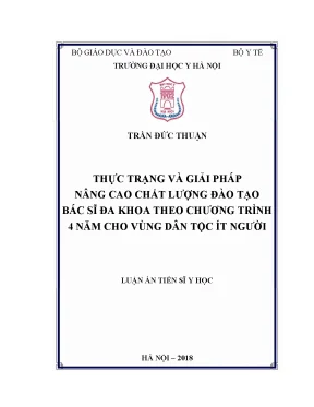 Luận án đào tạo bác sĩ đa khoa cho dân tộc ít người