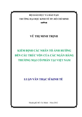 Nghiên cứu các yếu tố ảnh hưởng đến cấu trúc vốn ngân