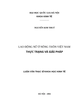 Giải pháp nâng cao vai trò lao động nữ ở nông thôn Việt Nam