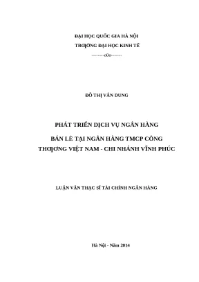 Phát Triển Dịch Vụ Ngân Hàng Bán Lẻ Tại VietinBank Vĩnh Phúc