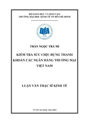 Luận văn: Sức chịu đựng thanh khoản ngân hàng Việt Nam