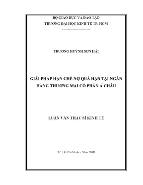 Giải pháp giảm nợ quá hạn tại Ngân hàng Á Châu
