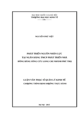 Phát Triển Nguồn Nhân Lực Tại Ngân Hàng TMCP Phát Triển