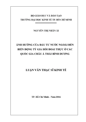 Ảnh hưởng của đầu tư nước ngoài đến tỷ giá hối đoái thực