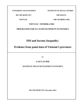 Luận văn thạc sĩ UEH: FDI và Bất bình đẳng thu nhập
