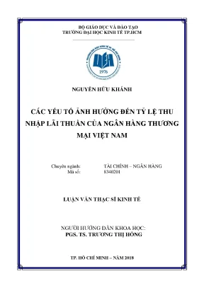 Các yếu tố ảnh hưởng tỷ lệ thu nhập lãi thuần ngân hàng VN