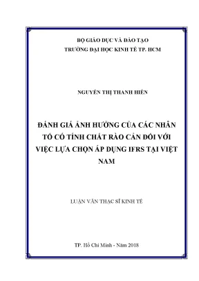 Đánh Giá Các Rào Cản Trong Việc Áp Dụng IFRS Tại Việt Nam