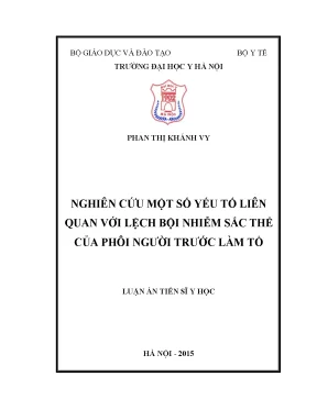 Nghiên cứu lệch bội nhiễm sắc thể phôi người trước khi 