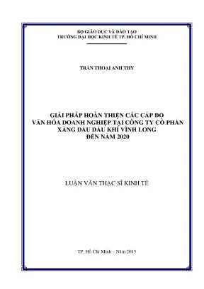 Giải pháp hoàn thiện văn hóa doanh nghiệp tại PV OIL
