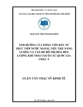 Tác động của FDI và tiêu thụ năng lượng đến khí thải CO2