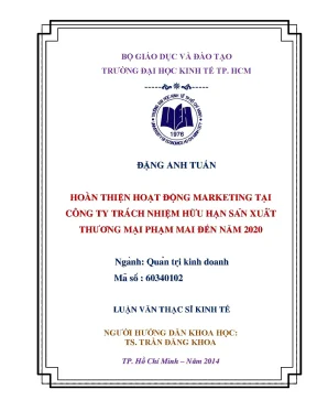 Hoàn thiện hoạt động marketing tại Công ty TNHH Sản xuất